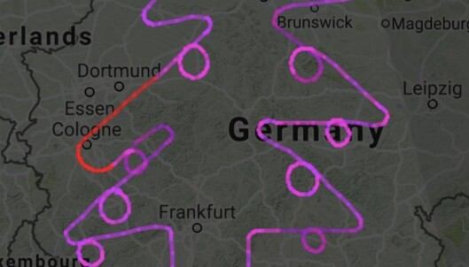 Se hva testpilotene tegnet på himmelen over Tyskland Se hva testpilotene tegnet på himmelen over Tyskland