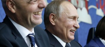 Fotballpresidenten vår er litt gravid mens FIFA-boss Infantino slikker Putin opp etter ryggen Fotballpresidenten vår er litt gravid mens FIFA-boss Infantino slikker Putin opp etter ryggen