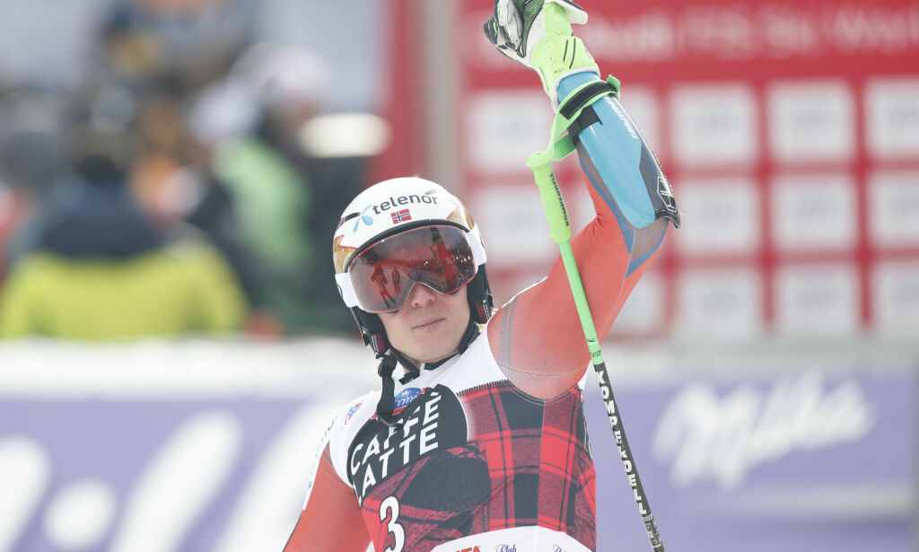 image: Kristoffersen på pallen i øvelsen han ikke ville ha