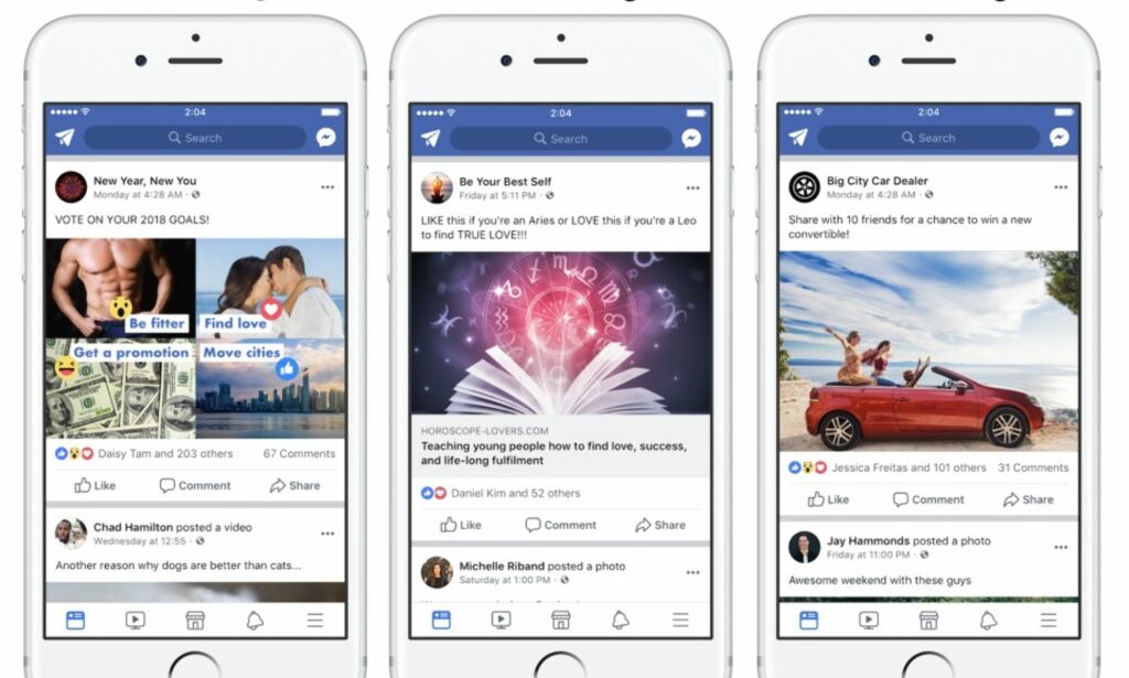 image: «Tagg en venn som...». Slike innlegg vil ikke lenger dukke opp i Facebook-feeden din
