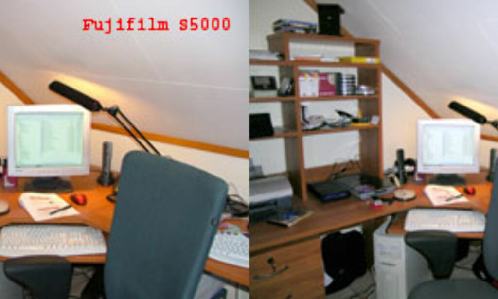 God vidvinkel er ekstremt nyttig, spesielt på innendørsbilder, der du ofte ellers ikke klarer å komme langt nok unna motivet. Fujifilm Finepix S5000s vidvinkel tilsvarer 37 mm, mens Coolpix 5400 tilsvarer 28 mm. God vidvinkel er ekstremt nyttig, spesielt på innendørsbilder, der du ofte ellers ikke klarer å komme langt nok unna motivet. Fujifilm Finepix S5000s vidvinkel tilsvarer 37 mm, mens Coolpix 5400 tilsvarer 28 mm.