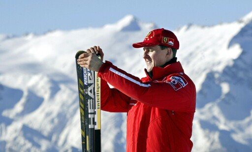 STO PÅ SKI: Michael Schumacher var glad i å kjøre slalåm, men en dag var altså uhellet ute. Dette bildet er fra 2003. Foto. AFP PHOTO / VINCENZO PINTO STO PÅ SKI: Michael Schumacher var glad i å kjøre slalåm, men en dag var altså uhellet ute. Dette bildet er fra 2003. Foto. AFP PHOTO / VINCENZO PINTO