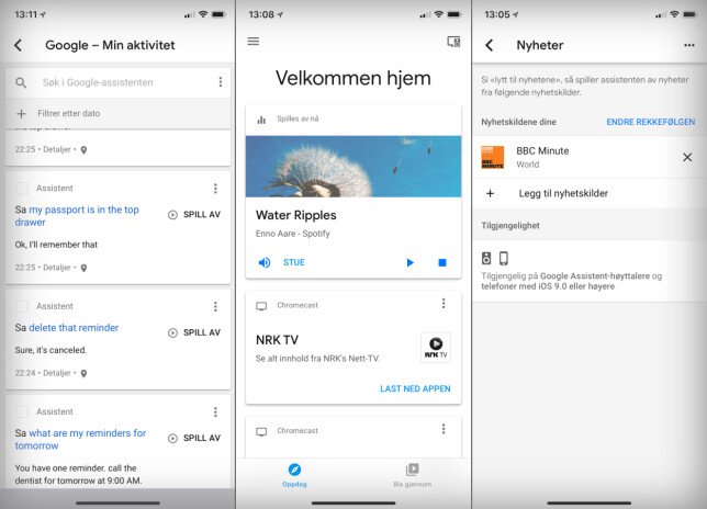 APP: Google Home-appen er tilgjengelig for iOS og Android og må brukes for å sette opp Google Home og endre i innstillingene. Skjermdump: Pål Joakim Pollen APP: Google Home-appen er tilgjengelig for iOS og Android og må brukes for å sette opp Google Home og endre i innstillingene. Skjermdump: Pål Joakim Pollen
