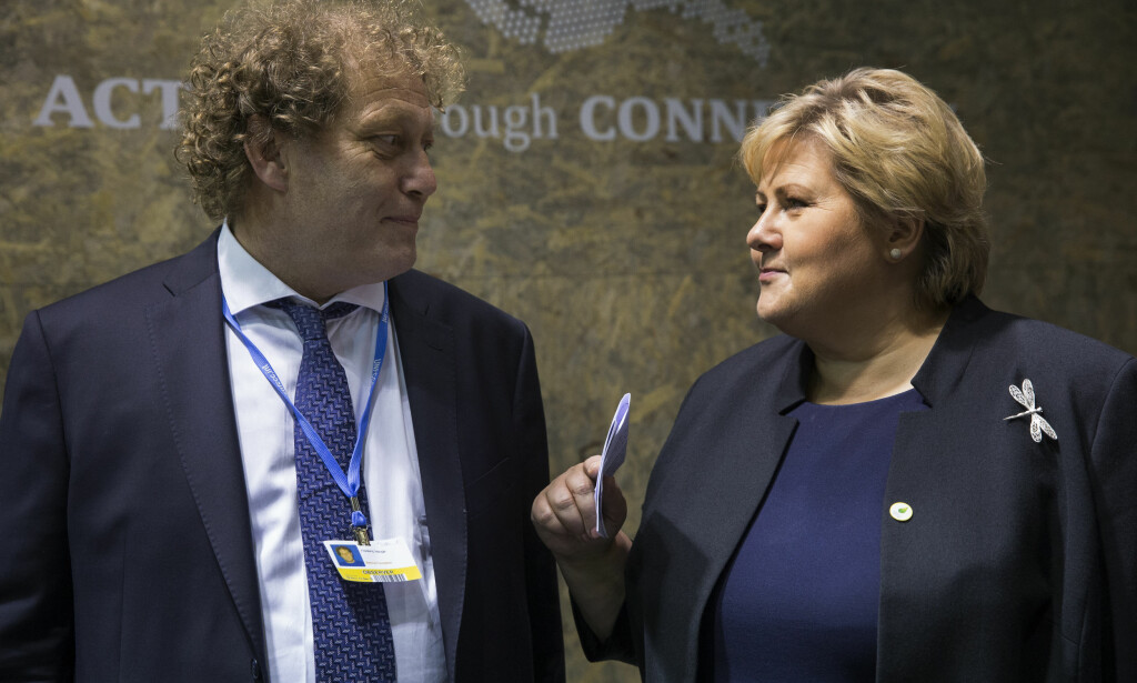 ROS: Frederic Hauge synes statsminister Erna Solberg var klok under møtet med USAs president Donald Trump. Her er de to avbildet under FNs klimakonferanse i Paris 2015.
Foto: Berit Roald / NTB Scanpix ROS: Frederic Hauge synes statsminister Erna Solberg var klok under møtet med USAs president Donald Trump. Her er de to avbildet under FNs klimakonferanse i Paris 2015.
Foto: Berit Roald / NTB Scanpix