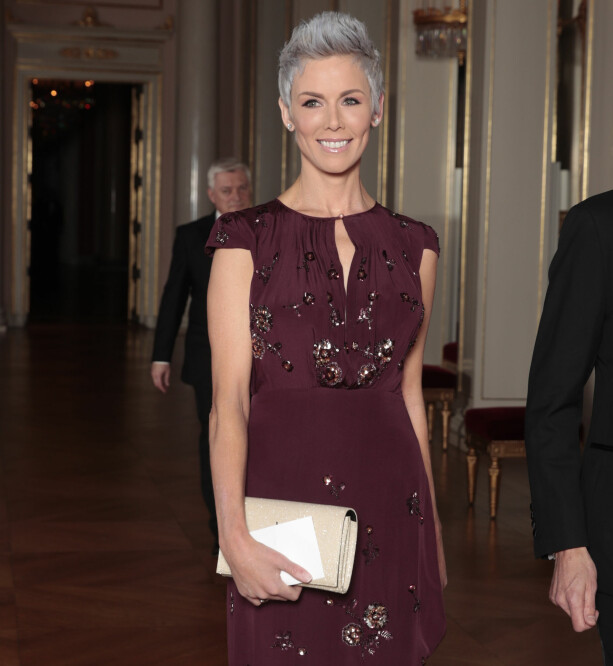 FLOTT: En smellvakker Gunhild Stordalen på vei inn på slottet torsdag kveld. Foto: NTB scanpix FLOTT: En smellvakker Gunhild Stordalen på vei inn på slottet torsdag kveld. Foto: NTB scanpix