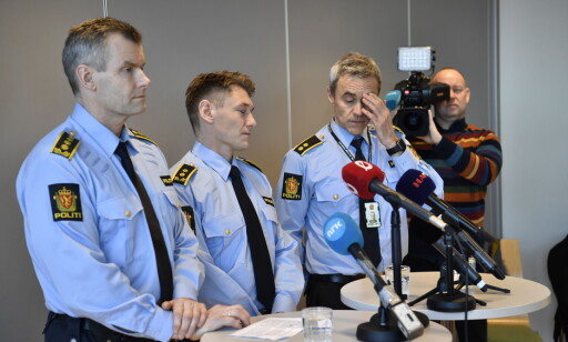 HOLDT PRESSEKONFERANSEN: Det var etterforskningsleder Trond Blikstad, politiadvokat André Lillehovde van der Eynden og Ringsaker-lensmann Terje Krogstad som holdt dagens pressekonferanse. Foto: Lars Eivind Bones / Dagbladet HOLDT PRESSEKONFERANSEN: Det var etterforskningsleder Trond Blikstad, politiadvokat André Lillehovde van der Eynden og Ringsaker-lensmann Terje Krogstad som holdt dagens pressekonferanse. Foto: Lars Eivind Bones / Dagbladet