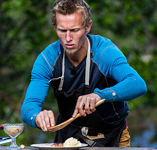 MENER HAN BURDE VUNNET: Frank Løke er sikker på at han hadde vunnet matkonkurransen om det ikke hadde vært for en mislykket saus. Foto: Alex Iversen / TV 2 MENER HAN BURDE VUNNET: Frank Løke er sikker på at han hadde vunnet matkonkurransen om det ikke hadde vært for en mislykket saus. Foto: Alex Iversen / TV 2