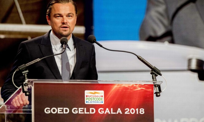 MILJØAKTIVIST: Her snakker Leonardo DiCaprio på the Goed Geld Gala veldedighetsevent på The Theatre Carre i Amsterdam 15. februar. FOTO: NTB Scanpix MILJØAKTIVIST: Her snakker Leonardo DiCaprio på the Goed Geld Gala veldedighetsevent på The Theatre Carre i Amsterdam 15. februar. FOTO: NTB Scanpix