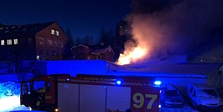 image: Kraftig brann i trebygg i Oslo