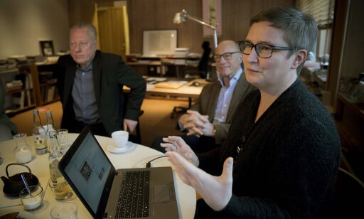DISCUSSING: Stein Olav Henrichsen, Museum Director, Ole Jacob Bull, Manager of The Bergesen Foundation, and Hilde Bøe, Digital Collection Manager, discuss the new database. PHOTO: Bjørn Langsem DISCUSSING: Stein Olav Henrichsen, Museum Director, Ole Jacob Bull, Manager of The Bergesen Foundation, and Hilde Bøe, Digital Collection Manager, discuss the new database. PHOTO: Bjørn Langsem