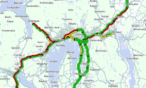 TRAFIKK: Det er mye trafikk på veiene ut av Oslo. Foto: Statens Vegvesen. TRAFIKK: Det er mye trafikk på veiene ut av Oslo. Foto: Statens Vegvesen.