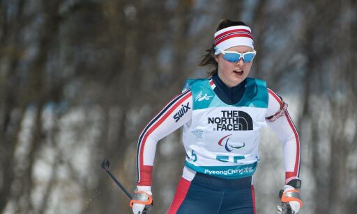 image: Vilde Nilsen på 5.-plass i skiskyting i paralympics
