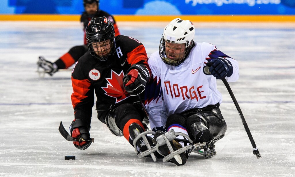STORTAP: Tyler McGregor og Rolf Einar Pedersen i en duell under Norge - Canada. Norge tapte 8-0. Foto: Thomas Lovelock / AFP Photo / NTB Scanpix STORTAP: Tyler McGregor og Rolf Einar Pedersen i en duell under Norge - Canada. Norge tapte 8-0. Foto: Thomas Lovelock / AFP Photo / NTB Scanpix