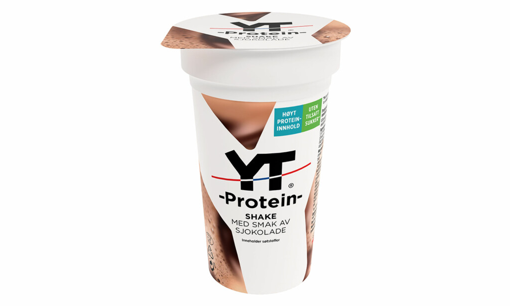 Tine YT Proteinshake med sjokolade. Foto: Produsenten Tine YT Proteinshake med sjokolade. Foto: Produsenten