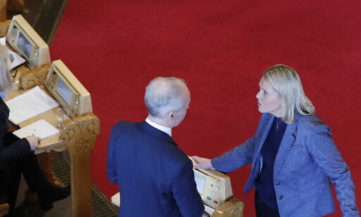 image: Slik trosset Listhaug Erna