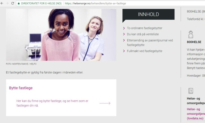 Minhelse bytte fastlege Minhelse bytte fastlege