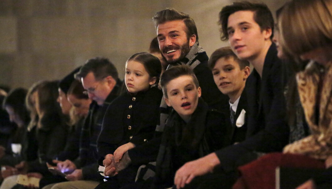 FAMILIEKJÆR: Familien Beckham er kjent for å ha et nært familiebånd. Her er David avbildet med sine fire barn i 2016. Foto: REUTERS / NTB scanpix FAMILIEKJÆR: Familien Beckham er kjent for å ha et nært familiebånd. Her er David avbildet med sine fire barn i 2016. Foto: REUTERS / NTB scanpix