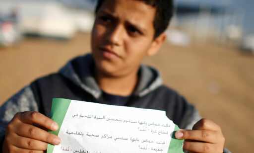 image: Advarer palestinerne: - Redd dere selv!