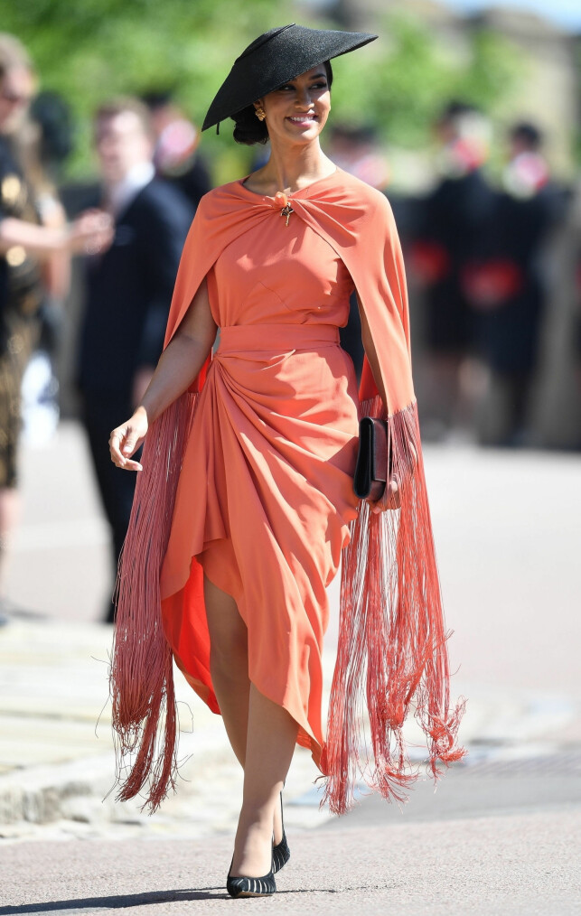 GOD VENNINNE: Janina Gavankar avbildet under bryllupet i Windsor Castle forrige helg. Foto: NTB Scanpix GOD VENNINNE: Janina Gavankar avbildet under bryllupet i Windsor Castle forrige helg. Foto: NTB Scanpix