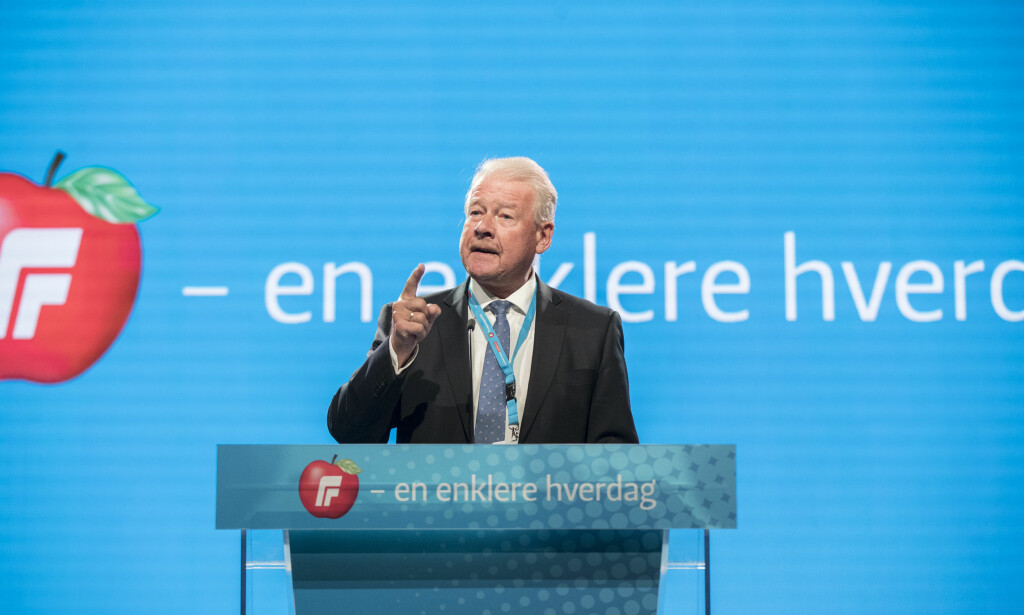 Carl I Hagen under et innlegg på Fremskrittspartiets landsmøte. Foto: Vidar Ruud / NTB scanpix Carl I Hagen under et innlegg på Fremskrittspartiets landsmøte. Foto: Vidar Ruud / NTB scanpix