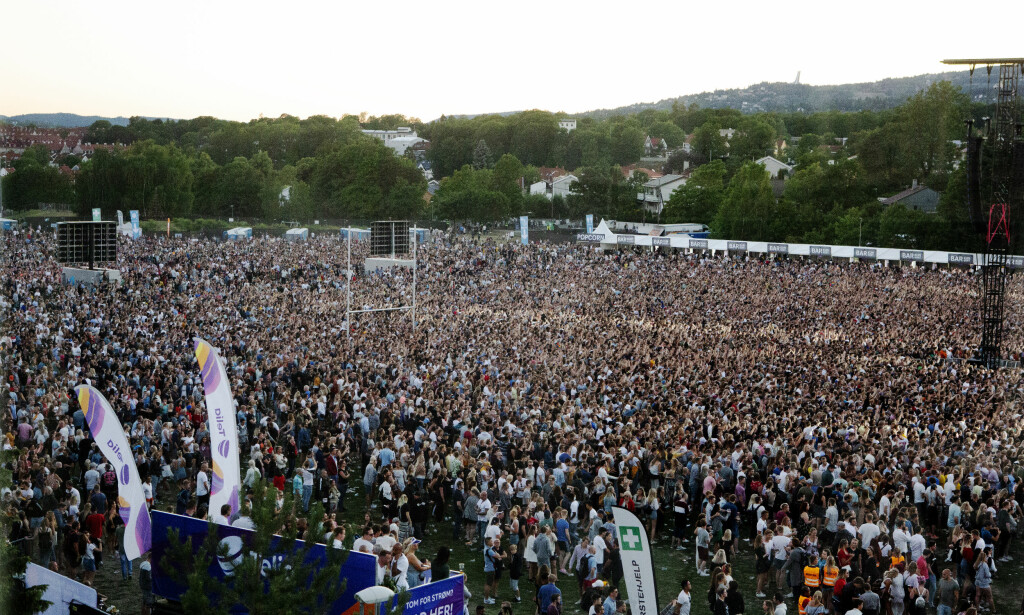REKORD: Eminem-konserten på Voldsløkka i Oslo er den største lukka konserten i Norge noensinne. Foto: Dagbladet REKORD: Eminem-konserten på Voldsløkka i Oslo er den største lukka konserten i Norge noensinne. Foto: Dagbladet