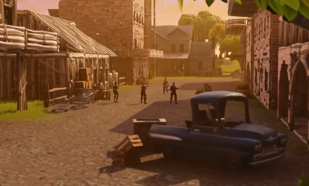 VILLE VESTEN: I Epic Games sin nyeste trailer for «Fortnite» sin sandkasse-modus, hinter de selv til en setting i vesten, med pistoldueller og brune bygg. Foto: Epic Games VILLE VESTEN: I Epic Games sin nyeste trailer for «Fortnite» sin sandkasse-modus, hinter de selv til en setting i vesten, med pistoldueller og brune bygg. Foto: Epic Games