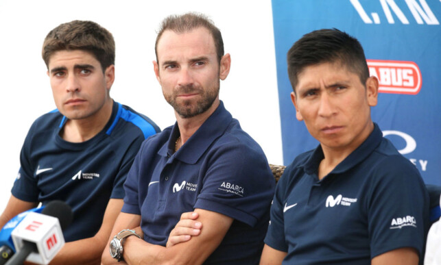 MÅ GÅ PÅ AKKORD: Mikel Landa, Alejandro Valverde og Nairo Quintana må samarbeide skal de klare å slå Chris Froome. FOTO: Chris Graythen/Getty Images MÅ GÅ PÅ AKKORD: Mikel Landa, Alejandro Valverde og Nairo Quintana må samarbeide skal de klare å slå Chris Froome. FOTO: Chris Graythen/Getty Images