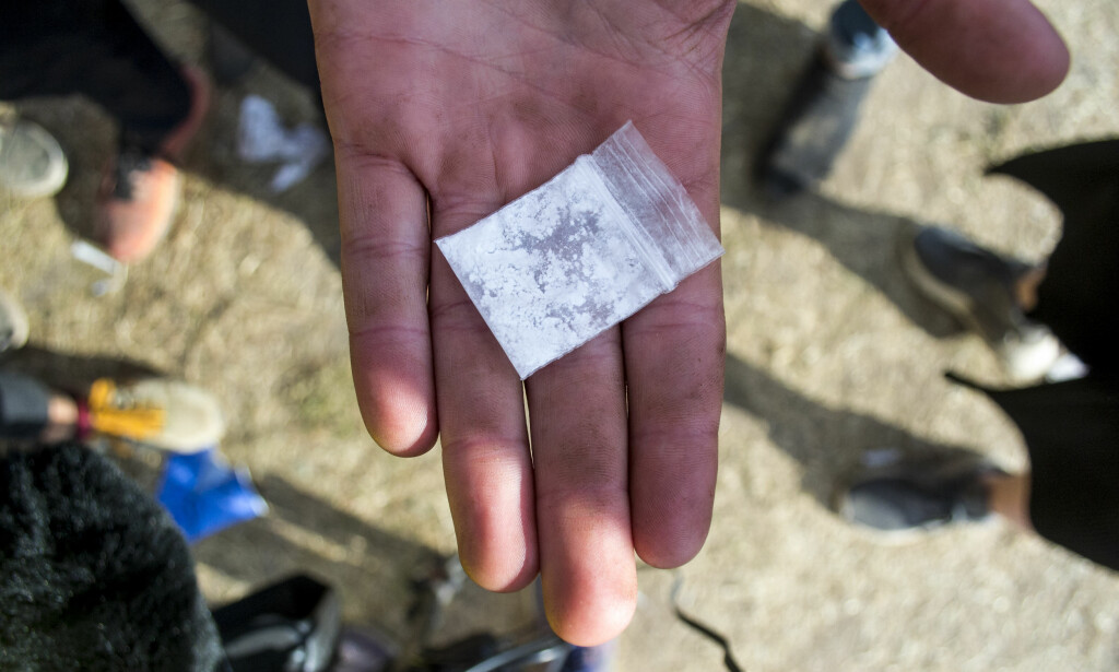 GJEMT: Denne posen med kokain var gjemt i forteltet til en festivalgjenger fra Nord-Sjælland. Foto: Ørjan Ryland / Dagbladet GJEMT: Denne posen med kokain var gjemt i forteltet til en festivalgjenger fra Nord-Sjælland. Foto: Ørjan Ryland / Dagbladet
