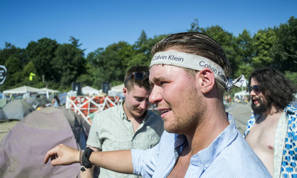 MYE STOFF: Christian Finstad fra Bodø forteller at han aldri har sett så mye stoff i sitt liv som han har gjort på Roskildefestivalen. Foto: Ørjan Ryland / Dagbladet MYE STOFF: Christian Finstad fra Bodø forteller at han aldri har sett så mye stoff i sitt liv som han har gjort på Roskildefestivalen. Foto: Ørjan Ryland / Dagbladet