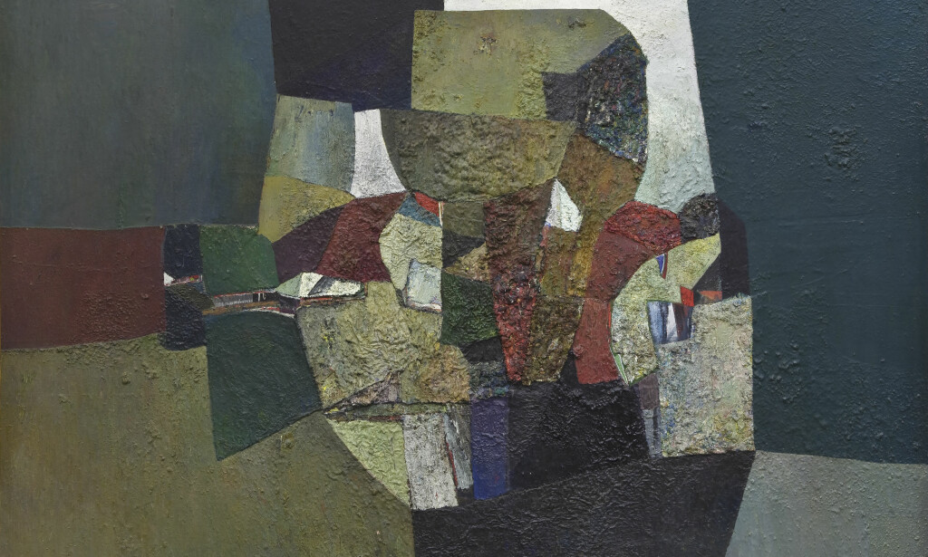 MATERIALBILDE: Skogbunnen har inntatt motivkretsen i «To løv» (1959), et av Weidemanns såkalte «materialbilder» malt i tjukke, pastose lag. FOTO: ØYSTEIN THORVALDSEN/HENIE ONSTAD KUNSTSENTER MATERIALBILDE: Skogbunnen har inntatt motivkretsen i «To løv» (1959), et av Weidemanns såkalte «materialbilder» malt i tjukke, pastose lag. FOTO: ØYSTEIN THORVALDSEN/HENIE ONSTAD KUNSTSENTER