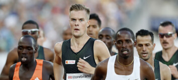 Filip Ingebrigtsen på seierspallen Filip Ingebrigtsen på seierspallen