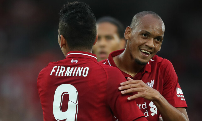 LANDSMENN: Liverpool-duoen Fabinho og Roberto Firmino. Foto: NTB Scanpix LANDSMENN: Liverpool-duoen Fabinho og Roberto Firmino. Foto: NTB Scanpix