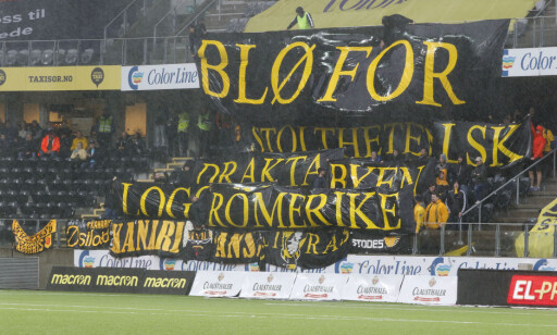 BANNER: Lillestrøm-fans før eliteseriekampen mellom Start og Lillestrøm (3-0) på Sør Arena i forrige serierunde Foto: Tor Erik Schrer / NTB scanpix BANNER: Lillestrøm-fans før eliteseriekampen mellom Start og Lillestrøm (3-0) på Sør Arena i forrige serierunde Foto: Tor Erik Schrer / NTB scanpix
