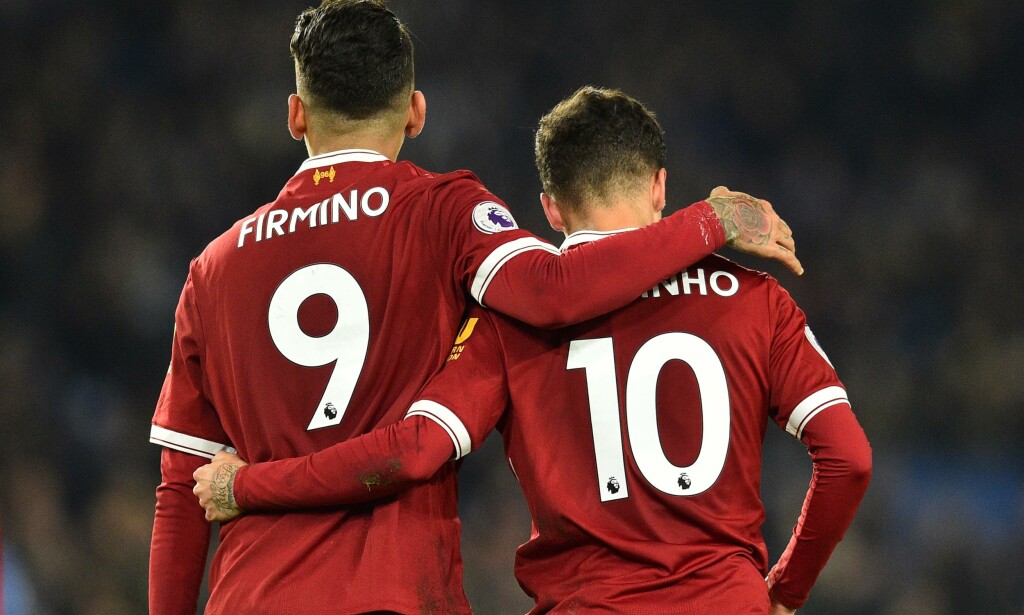 VAR GODE VENNER: Roberto Firmino og Philippe Coutinho. Foto: AFP PHOTO / Glyn KIRK / NTB Scanpix VAR GODE VENNER: Roberto Firmino og Philippe Coutinho. Foto: AFP PHOTO / Glyn KIRK / NTB Scanpix