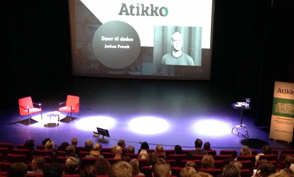 FULLT: Nøtterøy kulturhus er utsolgt til Joshua Frenchs foredrag. Foto: Øystein Andersen / Dagbladet FULLT: Nøtterøy kulturhus er utsolgt til Joshua Frenchs foredrag. Foto: Øystein Andersen / Dagbladet