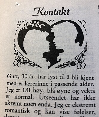 <strong>INSPIRERT? Kanskje hadde innsenderen også lest novellen om lærerinnen som ble sammen med sin rebelske tenåringselev? FOTO:</strong> Hege Løvstad Toverud/faksimile «Romantikk». <strong>INSPIRERT? Kanskje hadde innsenderen også lest novellen om lærerinnen som ble sammen med sin rebelske tenåringselev? FOTO:</strong> Hege Løvstad Toverud/faksimile «Romantikk».