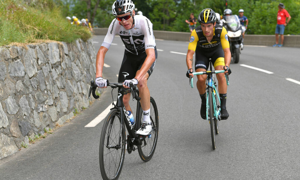 OFFENSIV: Chris Froome angrep flere ganger med Geraint Thomas i den gule ledertrøyen. FOTO: Tim de Waele/Getty Images OFFENSIV: Chris Froome angrep flere ganger med Geraint Thomas i den gule ledertrøyen. FOTO: Tim de Waele/Getty Images