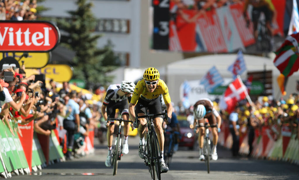 STOR SEIER: Geraint Thomas stikker av med etappeseieren på ikoniske Alpe d'Huez. FOTO: Chris Graythen/Getty Images STOR SEIER: Geraint Thomas stikker av med etappeseieren på ikoniske Alpe d'Huez. FOTO: Chris Graythen/Getty Images