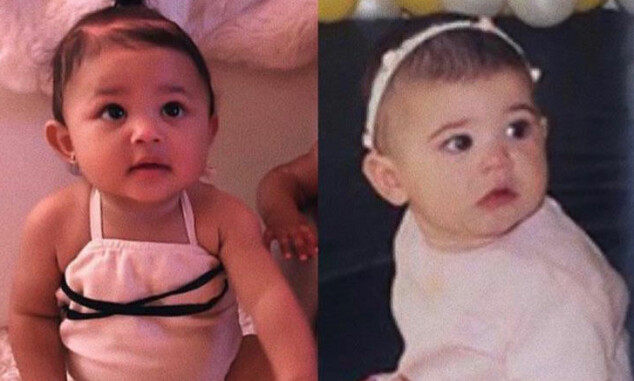 STORE LIKHETER: Det er enkelt å se hvem vesle Stormi (t.v) slekter på. Foto: Kylie Jenner / Instagram STORE LIKHETER: Det er enkelt å se hvem vesle Stormi (t.v) slekter på. Foto: Kylie Jenner / Instagram