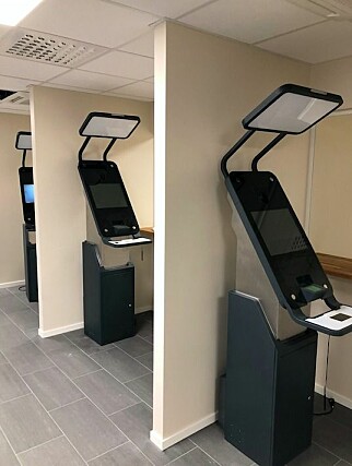 Snart klare: Biometrikioskene i Oslo er snart klare for bruk. Foto: Politiet Snart klare: Biometrikioskene i Oslo er snart klare for bruk. Foto: Politiet