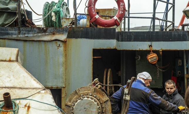 JOBS ARE STILL AVAILABLE: There are still jobs available on «Saldus», even though the snow crab fishery is closed. This photo was taken in September 2018. JOBS ARE STILL AVAILABLE: There are still jobs available on «Saldus», even though the snow crab fishery is closed. This photo was taken in September 2018.
