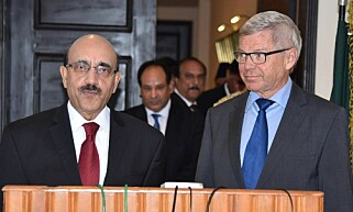 TOPPMØTE: President Sardar Masood Khan, delstatspresident for Azad Jammu Kashmir, møtte med Kjell Magne Bondevik. Foto: Privat. TOPPMØTE: President Sardar Masood Khan, delstatspresident for Azad Jammu Kashmir, møtte med Kjell Magne Bondevik. Foto: Privat.