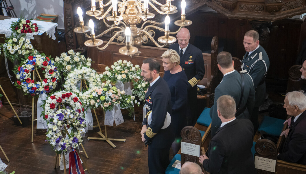 BEGRAVELSEN: Kronprins Haakon og finansminister Siv Jensen deltok i begravelsen til Rønneberg i oktober 2018. FOTO: NTB Scanpix BEGRAVELSEN: Kronprins Haakon og finansminister Siv Jensen deltok i begravelsen til Rønneberg i oktober 2018. FOTO: NTB Scanpix