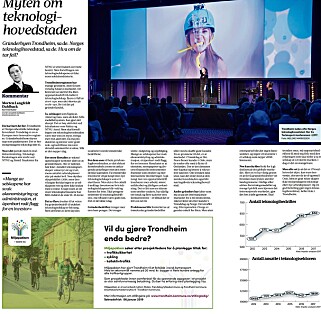 Grafene: Nederst til høyre er de omtalte grafene. Faksimile: Adresseavisen. Grafene: Nederst til høyre er de omtalte grafene. Faksimile: Adresseavisen.