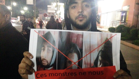 Markering i Marrakech: «Monstrene representerer ikke oss» Markering i Marrakech: «Monstrene representerer ikke oss»