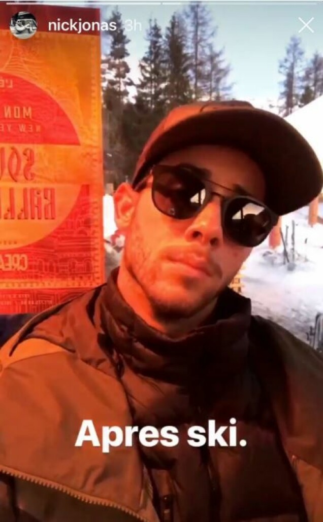 <strong>AFTERSKIKONGE:</strong> Det så tilsynelatende ut til at Nick Jonas storkoste seg på afterski i alpene. Foto: Skjermdump / Instagram <strong>AFTERSKIKONGE:</strong> Det så tilsynelatende ut til at Nick Jonas storkoste seg på afterski i alpene. Foto: Skjermdump / Instagram