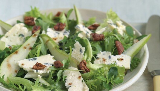<strong>SALATSNACKS:</strong> Med litt Norzola blir salaten garantert velsmakende. Foto: OsteCompagniet <strong>SALATSNACKS:</strong> Med litt Norzola blir salaten garantert velsmakende. Foto: OsteCompagniet