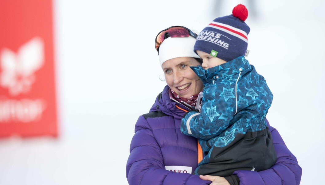 MAMMAS GULL: Lille Marius blir snart storebror. Det ser Marit Bjørgen frem til. Foto: NTB Scanpix MAMMAS GULL: Lille Marius blir snart storebror. Det ser Marit Bjørgen frem til. Foto: NTB Scanpix