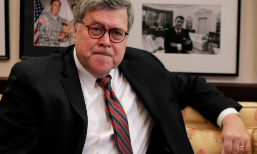 JUSTISMINISTER I USA: William BARR. Foto: REUTERS/Jim Young/File Photo JUSTISMINISTER I USA: William BARR. Foto: REUTERS/Jim Young/File Photo