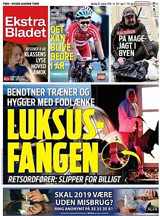 OPPSLAG I SØNDAGSAVISA: Ekstra Bladet beskriver Nicklas Bendtner som en luksusfange. OPPSLAG I SØNDAGSAVISA: Ekstra Bladet beskriver Nicklas Bendtner som en luksusfange.